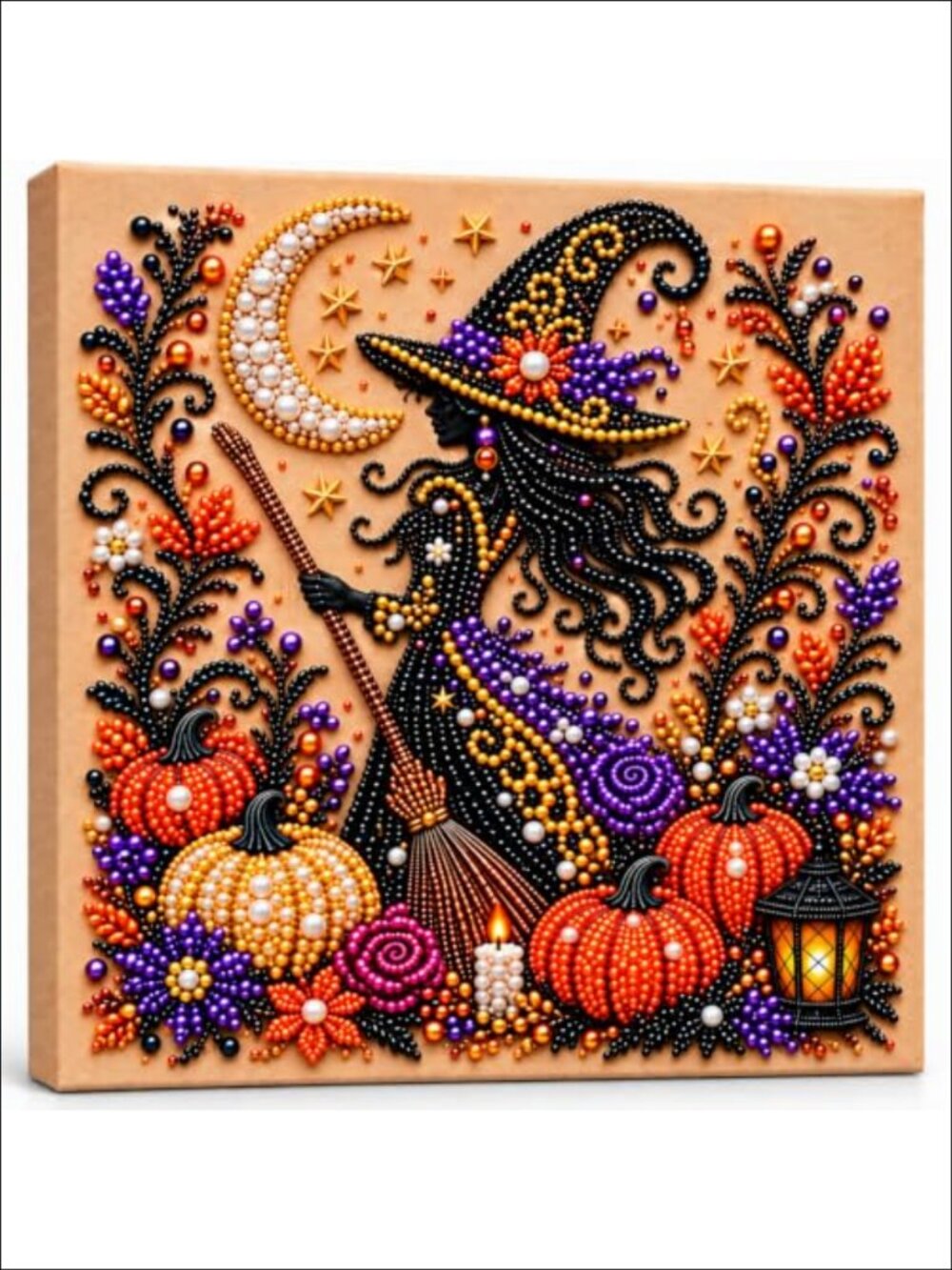 DIY Diamond Art Kit Framed 10x10 Halloween Craft for Adults